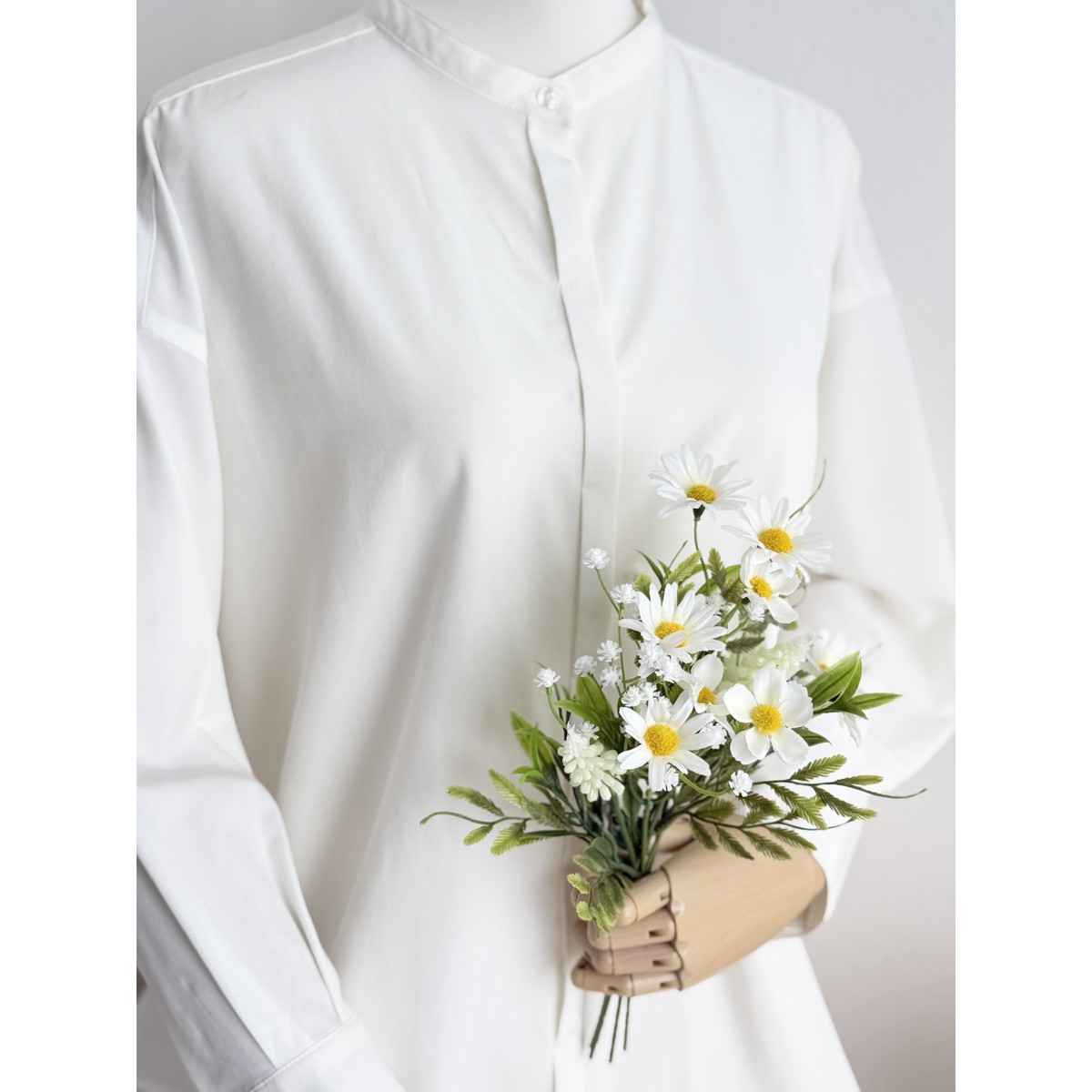 【造花】MAGIQ東京堂/スプリングデージーブーケ #1  WHITE ホワイト/FM000549-001