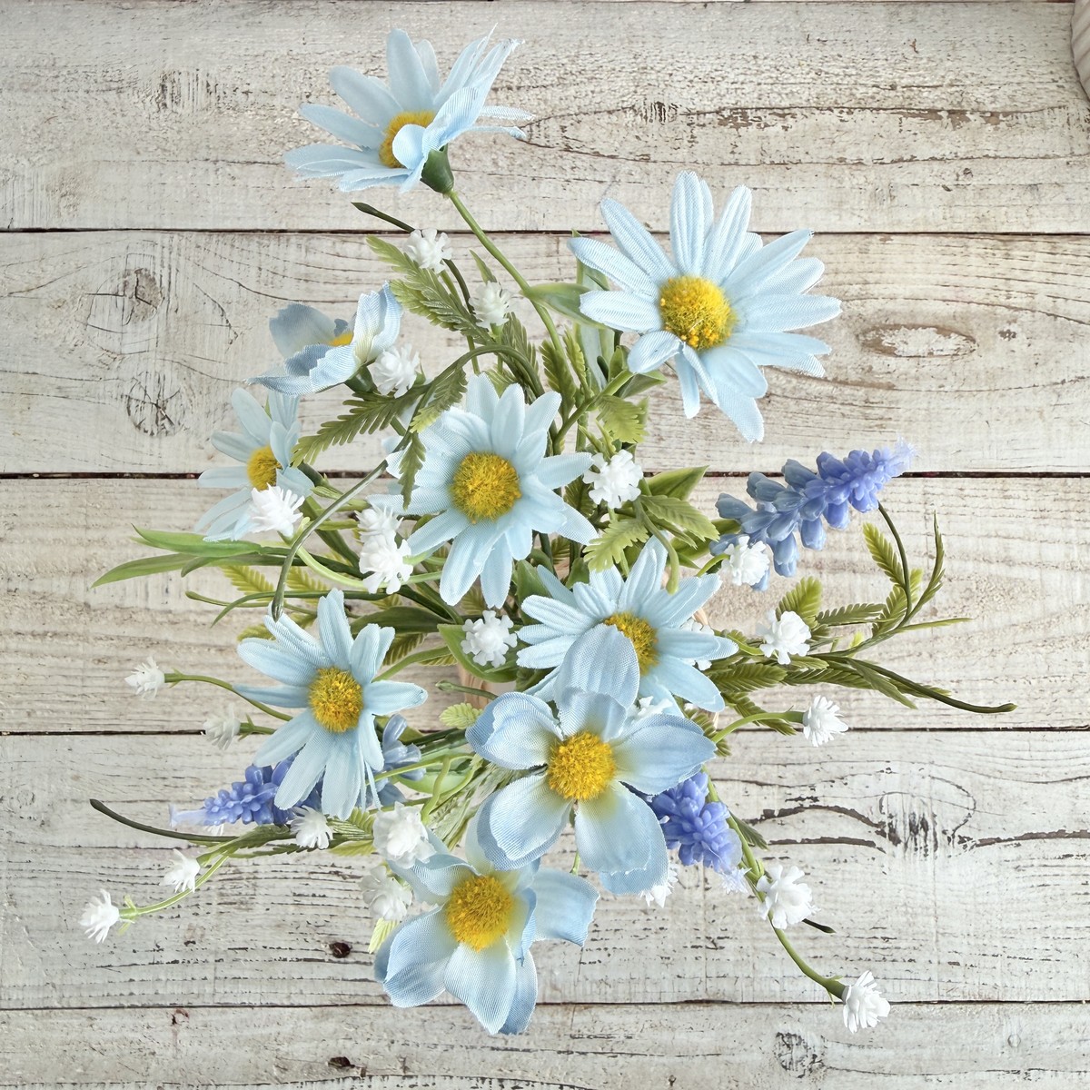 【造花】MAGIQ東京堂/スプリングデージーブーケ #5  LTBL ライトブルー/FM000549-005