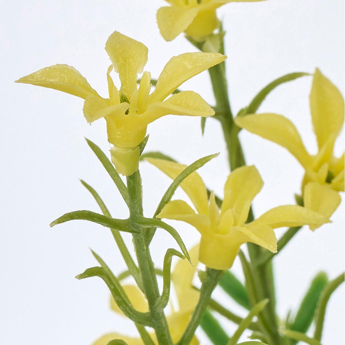 【造花】MAGIQ東京堂/ミニフラワーグラスブッシュ #4  YELLOW イエロー/FM000090-004