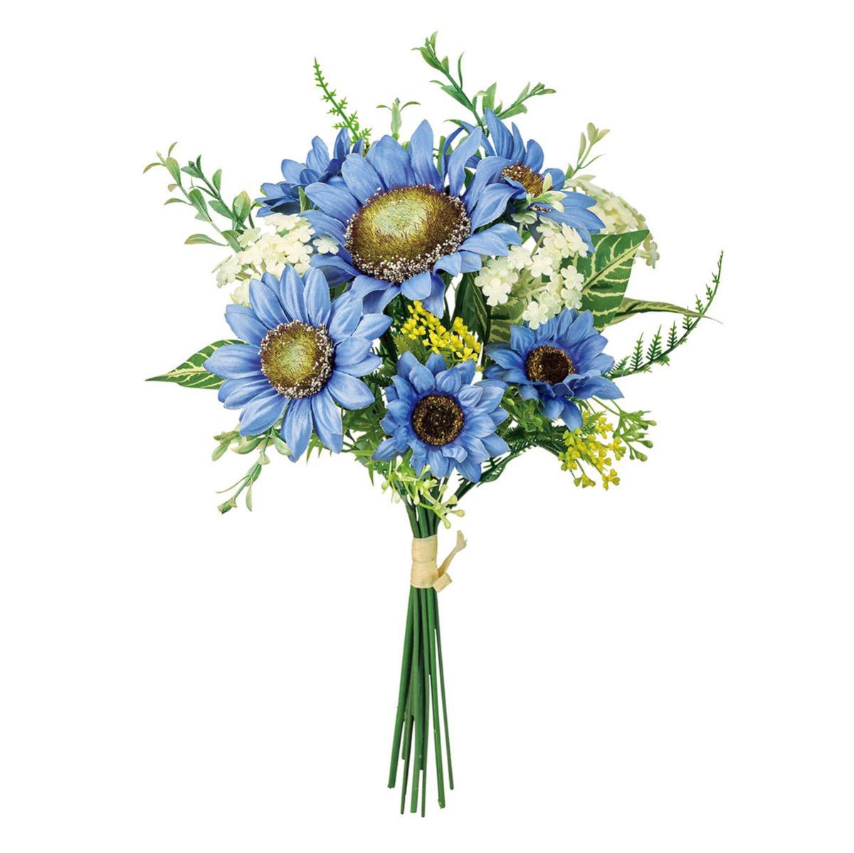 【造花】MAGIQ東京堂/サザンサンフラワーブーケ #5  BLUE ブルー/FM001233-005