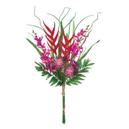 【造花】MAGIQ東京堂/トロピカフラワーバンチ パープル PPMIX パープルミックス/FM001876