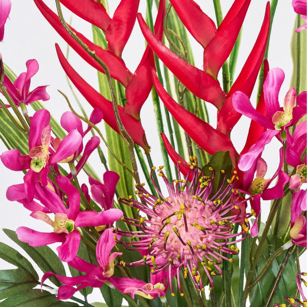 【造花】MAGIQ東京堂/トロピカフラワーバンチ パープル PPMIX パープルミックス/FM001876