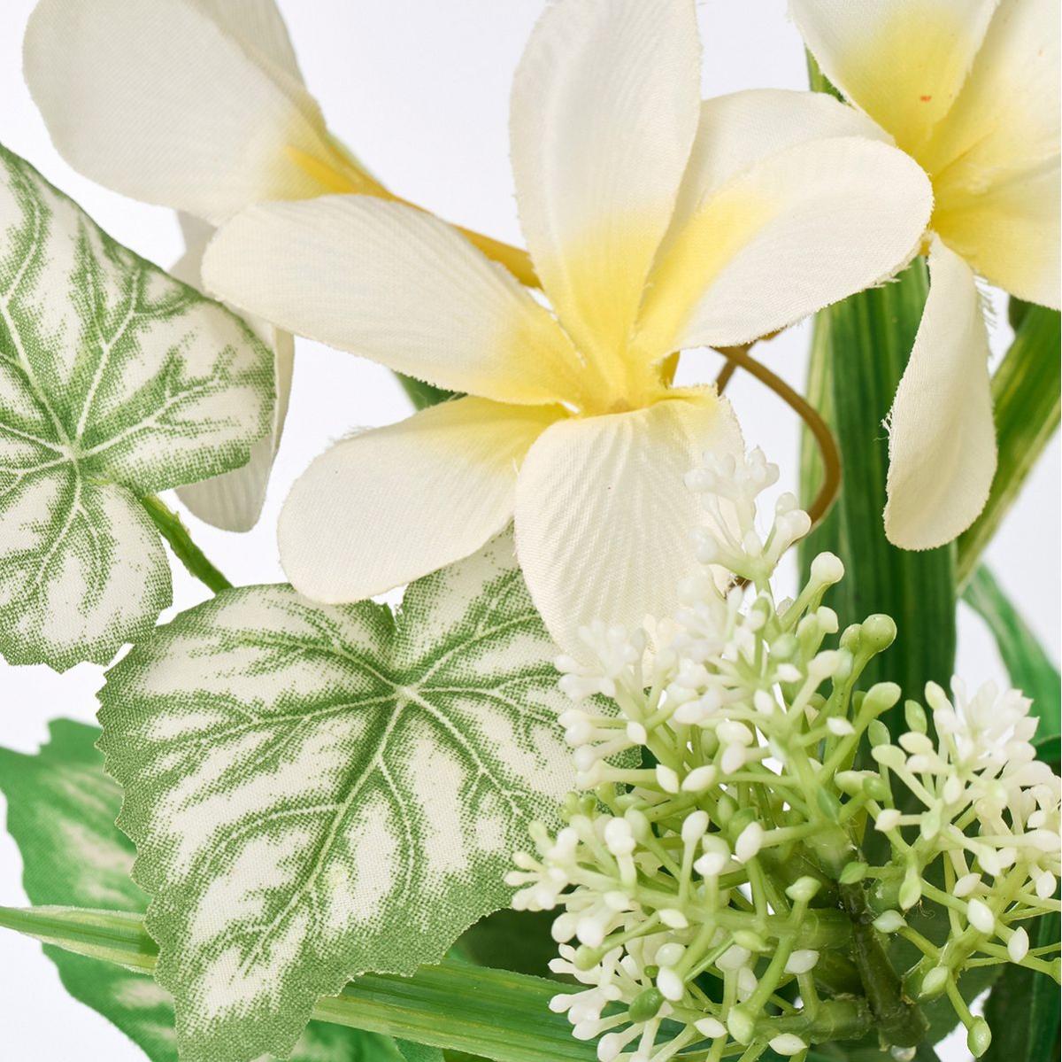 【造花】MAGIQ東京堂/マハロプルメリアブーケ #1  CR/YEL クリームイエロー/FM001939-001