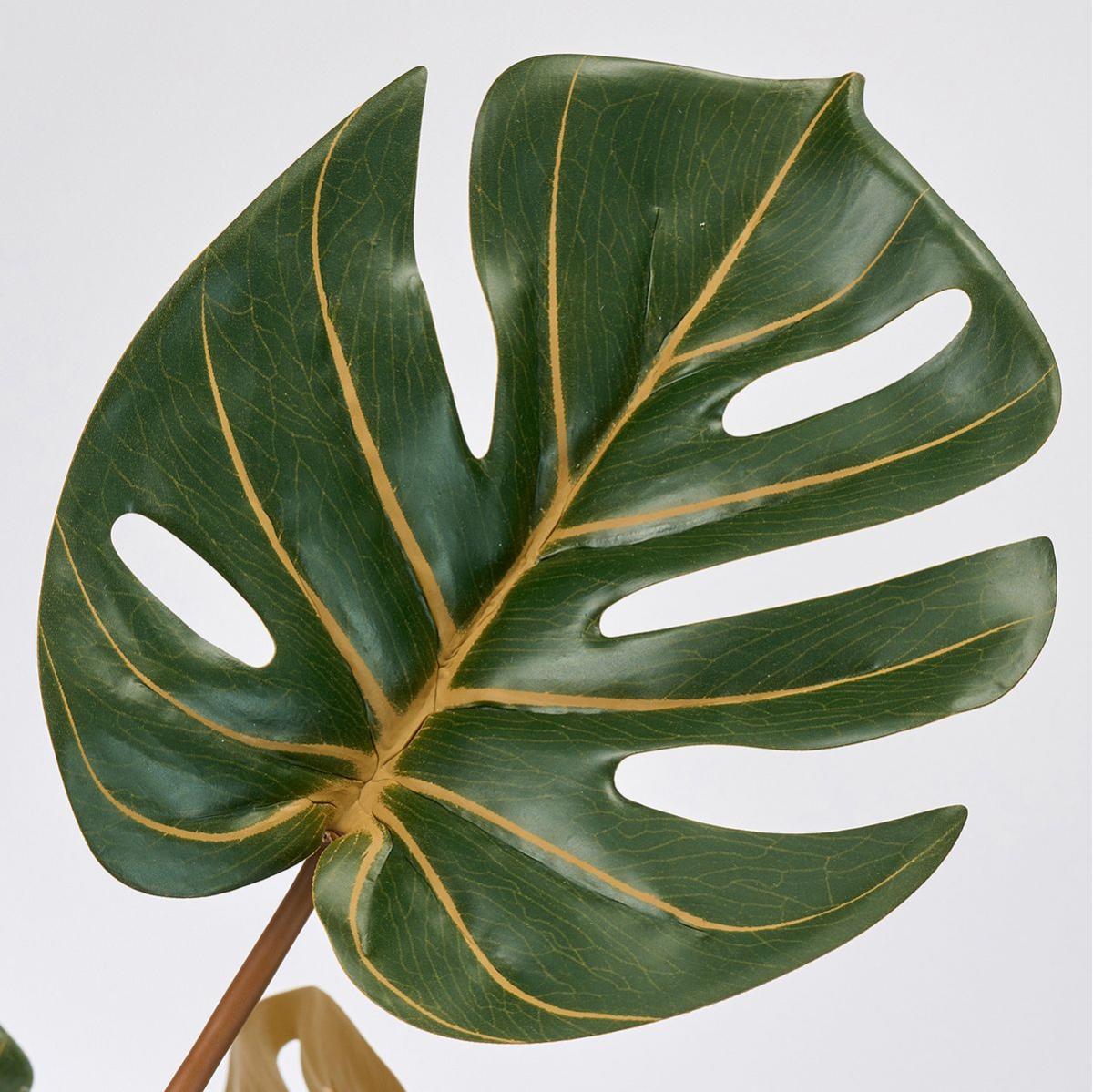 【造花】MAGIQ東京堂/オペラモンステラブッシュ GR/CHOCO グリーンチョコ/FG005426