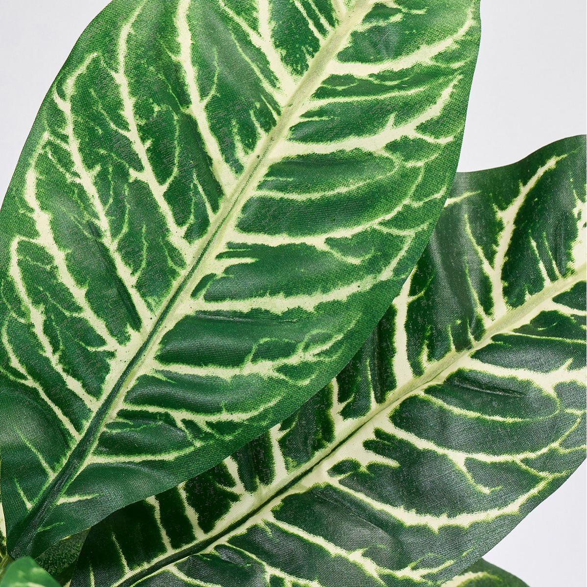 【造花】MAGIQ東京堂/クロトンロングブッシュ WH/GR ホワイトグリーン/FG004448