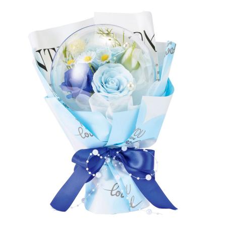 【ソープフラワー】オーブローズブーケ ブルー ブルー/MM000011-00B