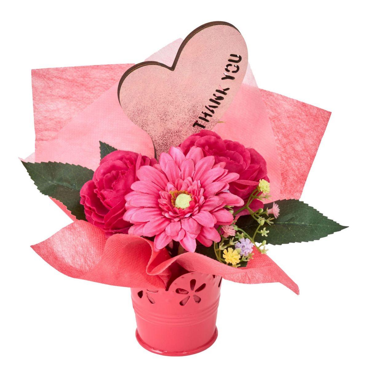 【造花】東京堂/スタンディングブーケアレンジ #3  レッド レッド/ZA003037-003