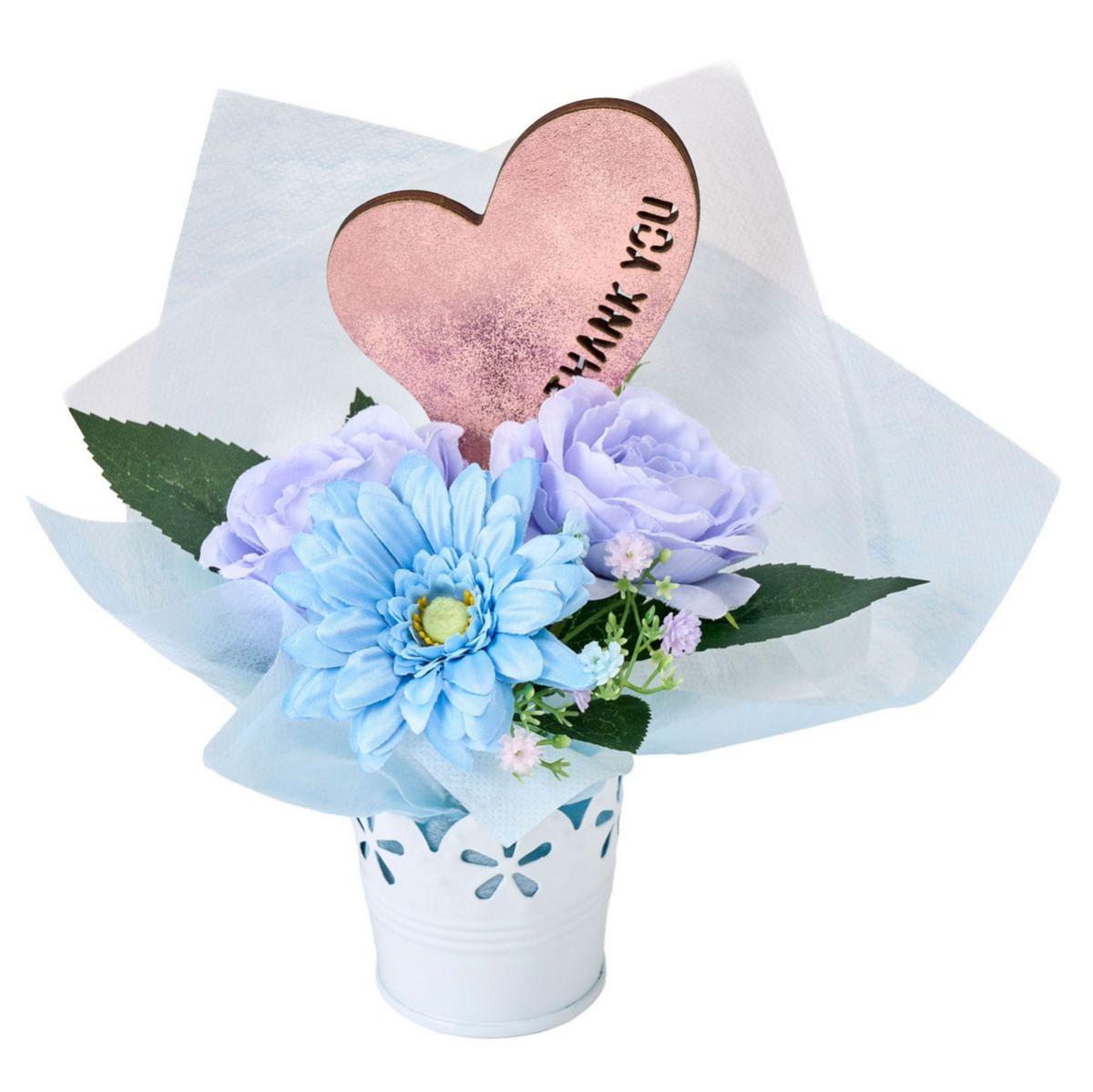 特価◎【造花】東京堂/スタンディングブーケアレンジ #5  ブルー ブルー/ZA003037-005