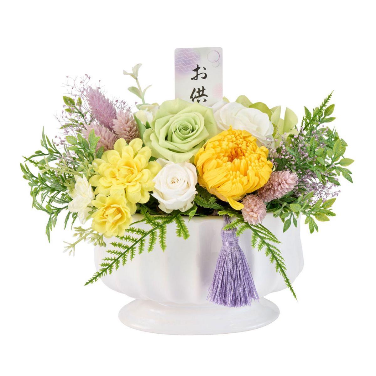 【プリザーブド】蝶子(ちょうこ) #1 ホワイトイエロー ホワイトイエロー/ZY004915-001