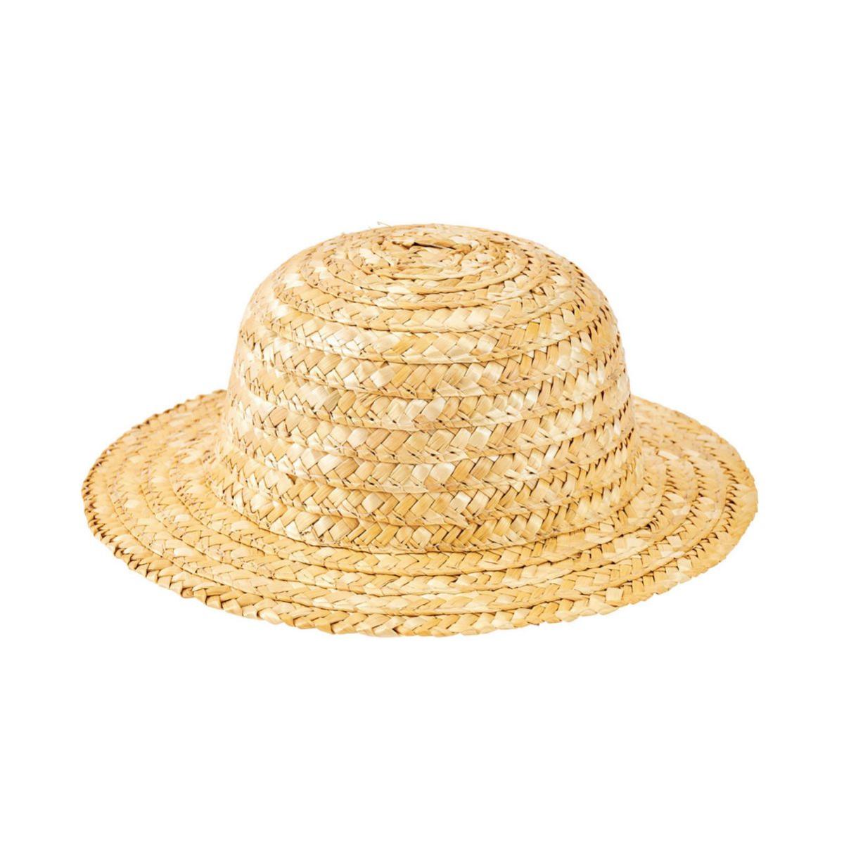 麦わら帽子丸型17cm ナチュラル /FD005759