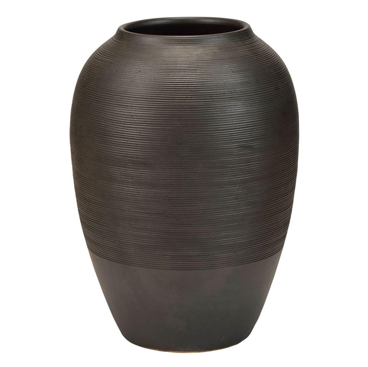 黒釉大楽花壺  /YK902036 ※キャンセル・返品不可商品