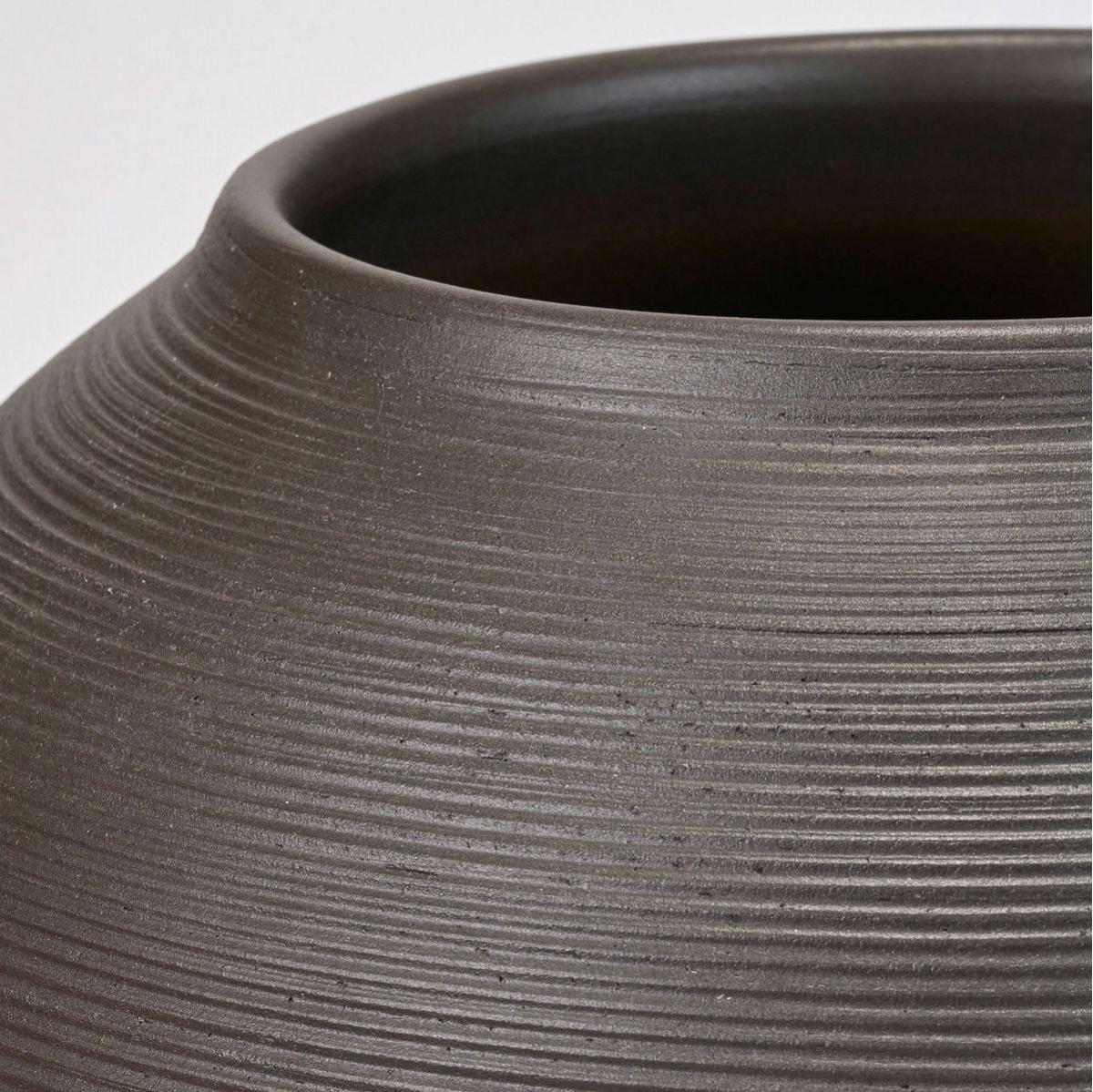 黒釉大楽花壺  /YK902036 ※キャンセル・返品不可商品