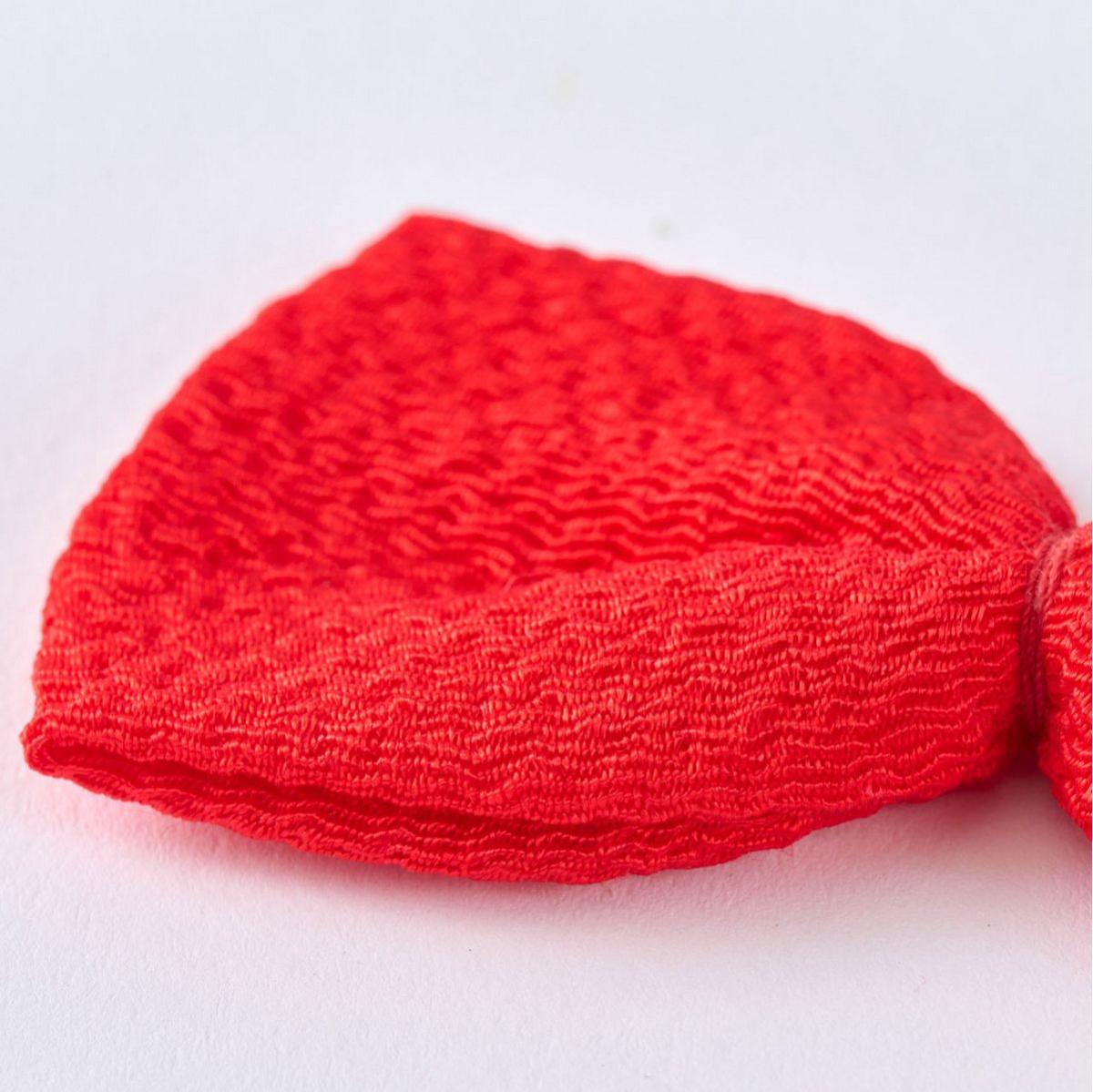 ちりめんリボンL 無地/赤 アカ/ZE000029