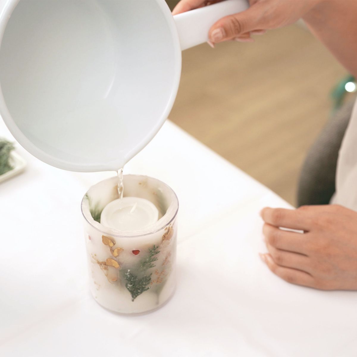 CraftieHome/クリスマスのボタニカルキャンドルキット/C-01-CAN-231101-MX