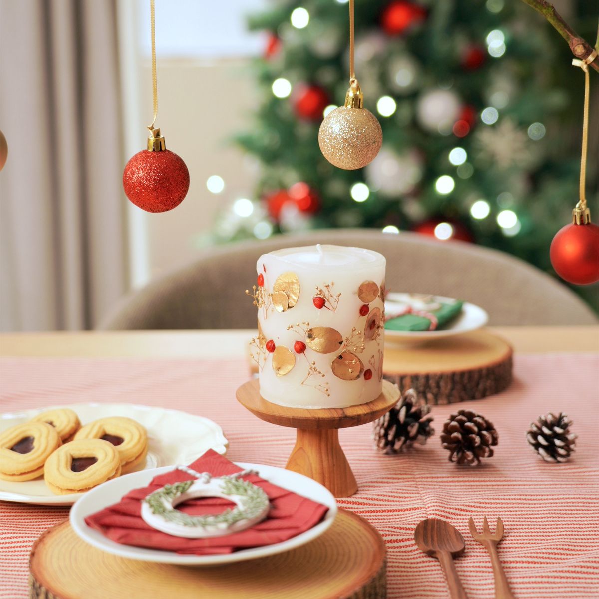 CraftieHome/クリスマスのボタニカルキャンドルキット/C-01-CAN-231101-MX