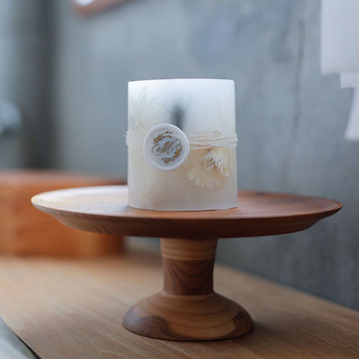 CraftieHome/わたし時間のボタニカルキャンドル(はじまりのホワイト)/C-01-CAN-00202-WT