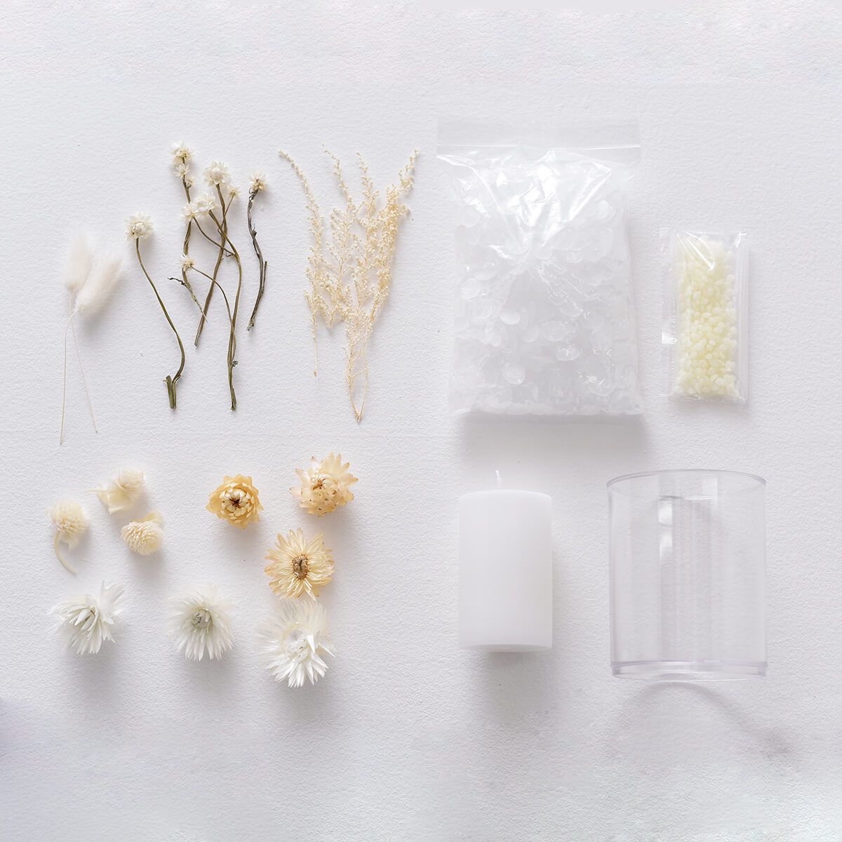 CraftieHome/わたし時間のボタニカルキャンドル(はじまりのホワイト)/C-01-CAN-00202-WT