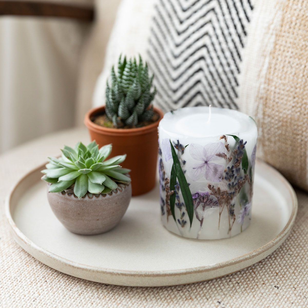 CraftieHome/ハーブミックスのボタニカルキャンドル/C-01-CAN-00801-PL-02