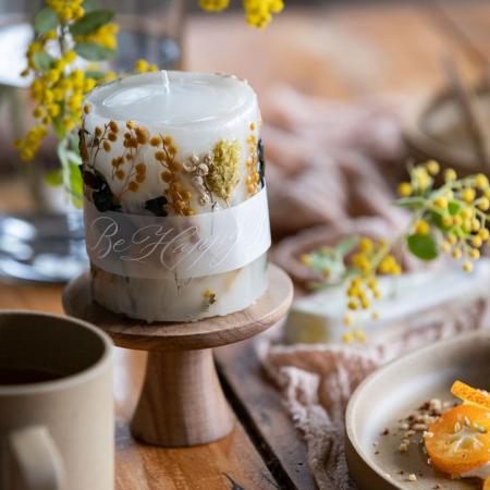 CraftieHome/ミモザでつくるボタニカルキャンドル/C-01-CAN-00502-YE