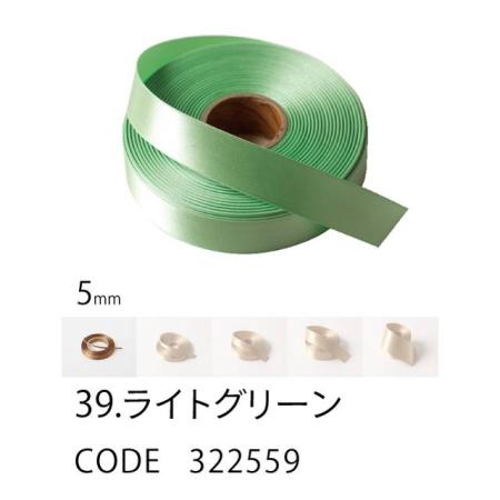 HOSHINO/ラスターサテン(5mm) NO.39 ライトグリーン 5x45/322559