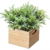 大特価◎【人工観葉植物】YDM/シロタエコンテナボックス ライトグリーン/GLA-1495-LGR