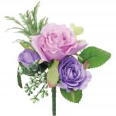 【造花】YDM/ローズミックスブッシュ ラベンダーパープル/FB-2629LAP
