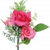 【造花】YDM/ローズミックスブッシュ ピンクビューティー/FB-2629PBT