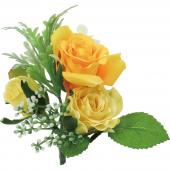 【造花】YDM/ローズミックスブッシュ イエロー/FB-2629Y