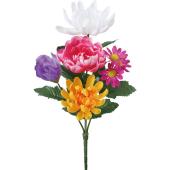 花様 リクエスト 16点 まとめ商品　おまとめ割引-1300 造花】YDM/仏花ブッシュS アソート ※いずれか1つ。お選び