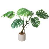 【直送】【人工観葉植物】YDM/モンステラポット グリーン/GLA-1582-GR ※返品・代引・キャンセル不可