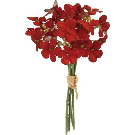 【造花】YDM/ベルベットミニフラワーピック5P バーガンディー/FS-6344-BUR