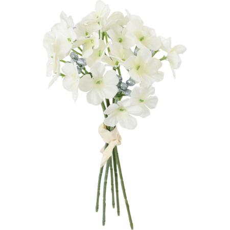 【造花】YDM/ベルベットミニフラワーピック5P ホワイト/FS-6344-W