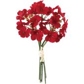 【造花】YDM/ベルベットミニフラワーピック5P レッド/FS-6344-R