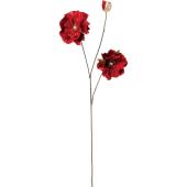 【造花】YDM/ベルベットポピースプレー レッド/FS-9334-R