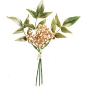 即日★【造花】YDM/ブラッシュナンテンバンドル3P ゴールド/FS-5495-GO