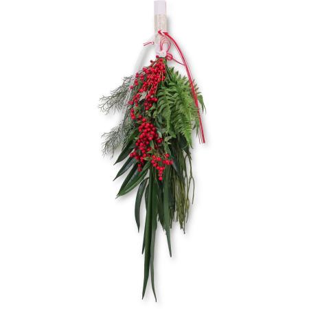 【直送】【造花】YDM/紅白スワッグ/NAATW-036 ※返品・代引・キャンセル不可