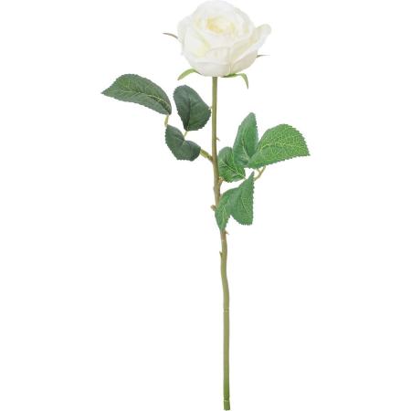 【造花】YDM/シングルガーデンローズ ホワイト/FA-7588W