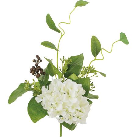【造花】YDM/ハイドレンジアミックスブッシュ ホワイト/FB-2695W