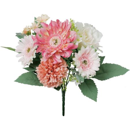 【造花】YDM/ガーベラアレンジブッシュM ピンク/FBC-8307P