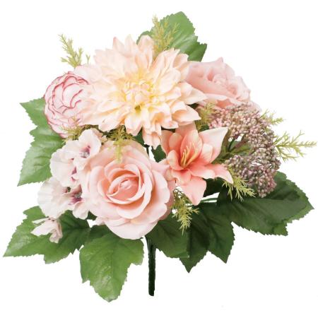 【造花】YDM/ダリアアレンジブッシュL ピンク/FBC-8310P