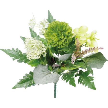 【造花】YDM/グリーンアレンジブッシュM グリーン/FBC-8308GR