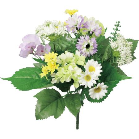 特価◎【造花】YDM/ガーデンフラワーアレンジブッシュL ホワイトラベンダー/FBC-8311W/L