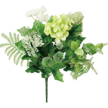 【造花】YDM/グリーンアレンジブッシュL グリーン/FBC-8312GR