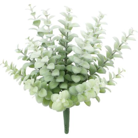 特価◎【造花】YDM/フロッキーユーカリブッシュ ホワイトグリーン/GL-5392WGR