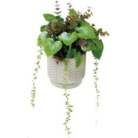 特価◎【人工観葉植物】YDM/ユーカリミックスラウンドアレンジM グリーン/GLA-1644GR