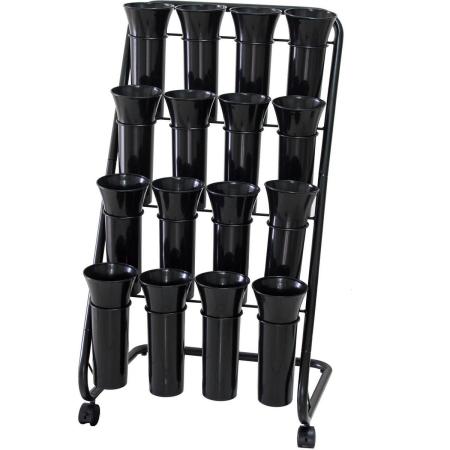 特価◎YDM/フラワースタンド 16ポット ブラック/ZW-364