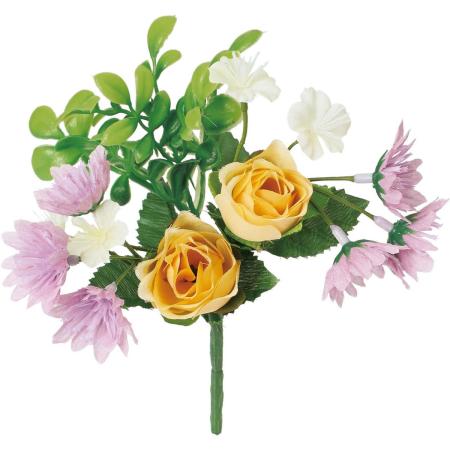 【造花】YDM/シャルマントローズミックスブッシュ/FF-3138W/O