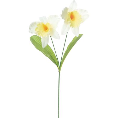 【造花】YDM/カトレア×2 ホワイトイエロー/FF-3144W/Y