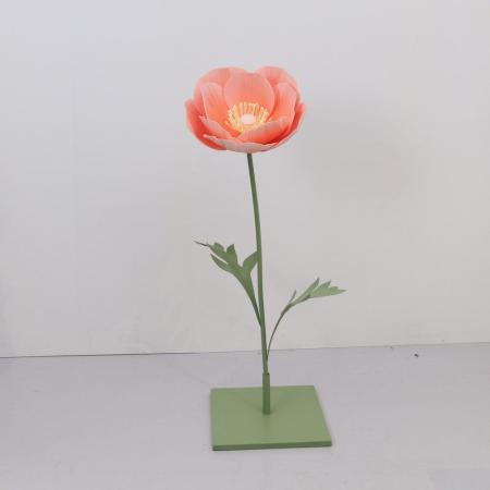 【直送】【造花】YDM/ジャイアントポピー 120cm スタンド別売/YTY202301-OR ※返品・代引・キャンセル不可