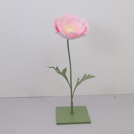 【直送】【造花】YDM/ジャイアントポピー 120cm スタンド別売/YTY202301-PK ※返品・代引・キャンセル不可